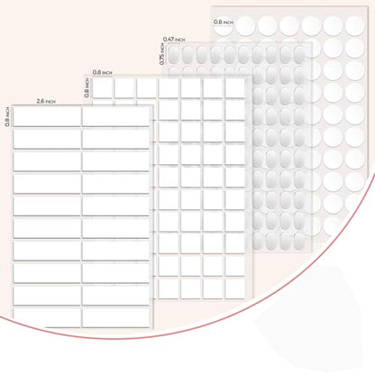 520pcs Double Sided Tape Wall Nano Sticky Dots Mounting Putty Two Sided Adhesive Strong Sticky Tack Multi (0.8 inch / Round 140, strips 40, square 140, oval 200)