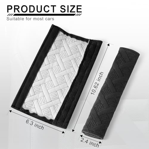 2 Pack Universal Car Seat Belt Pads Cover for A More Comfortable Driving (black)
