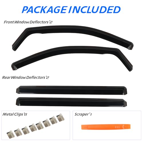 4PCS in Channel Rain Guards for 2008 (For 08-23 Grand Caravan)