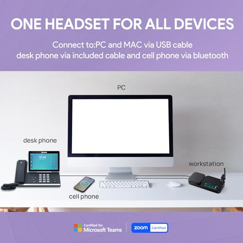 BH71 Workstation Pro Bluetooth Headset for Office Phone (Black / BH71 Workstation Pro)