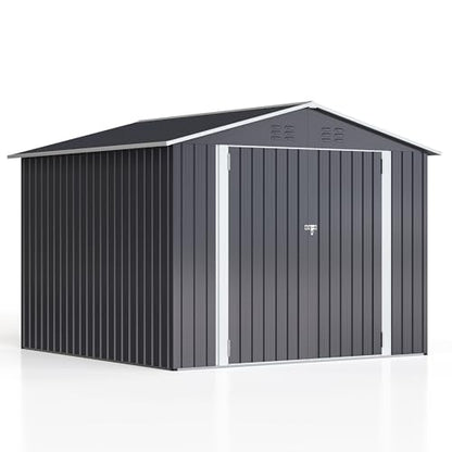 8X8 FT Outdoor Storage Shed Black (Black / 8X8 FT)