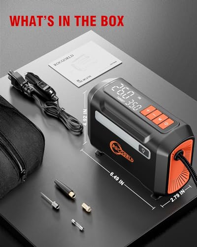 R8 Tire Inflator Portable Air Compressor (Orange)