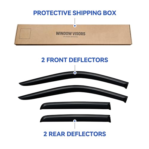 Window Visors Rain Guards for 2019 (2019-2026 Silverado/Sierra Double Cab)