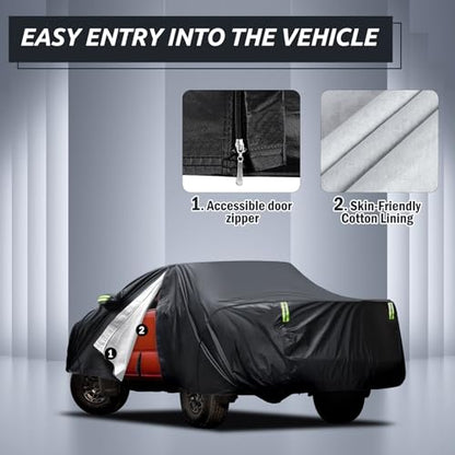 Multi Layer Car Cover Custom Fit for Toyota Tacoma 2005 (Black / Custom Fit for Toyota Tacoma)
