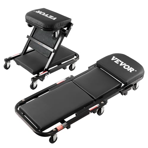 Foldable Z Garage Creeper (40 inch-2 in 1 / Black)