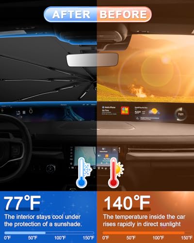 for 2026 2027 Lincoln Navigator Car Windshield Sun Shade Umbrella for 2025 (2025-2027 Navigator)