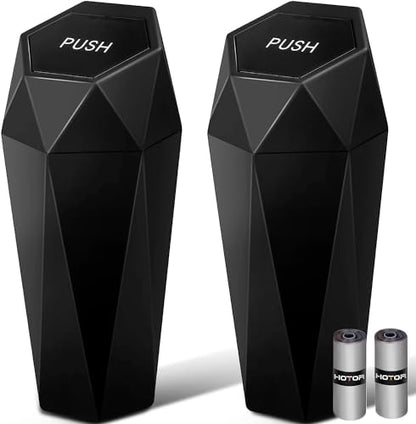 Car Trash Can with Lid (Black)