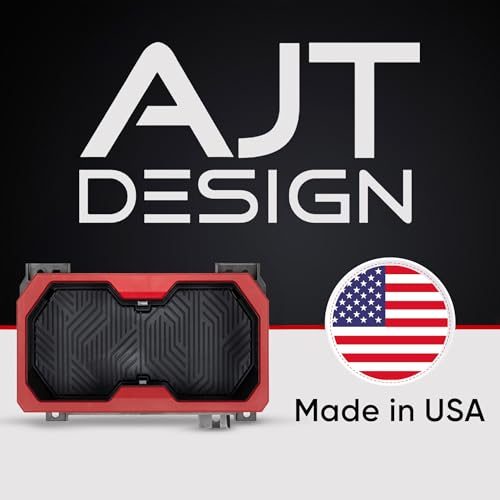 Oversize Cup Holder Compatible with Toyota Tacoma 2024+ (Red/Black)