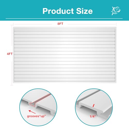 Slatwall Panel Wall Storage Systems (4x8ft / White)