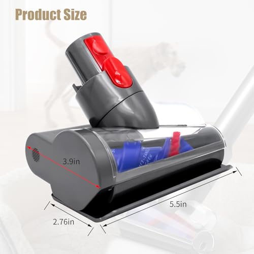 Mini Motorized Tool Brush Head for Dyson V7 V8 V10 V11 V15 Cordless Vacuum Cleaner Head Anti (Mini Motorized Tool)