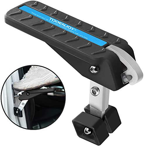 Adjustable 5 Gear Extra Protection Car Door Latch Step No Assemble Foldable Heavy Duty Car Gadgets Stand Pedal Ladder for Easy Roof Rack Access (Dark Grey)