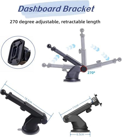 Carplay Mount with Scrwes Flexible Suction Cup Bracket for 7" (Screws Bracket)
