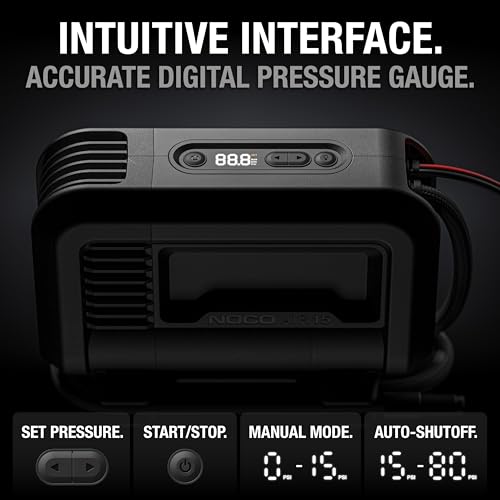 AIR15 44 LPM 12V Portable Tire Inflator & Air Compressor (80 PSI)
