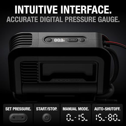 AIR15 44 LPM 12V Portable Tire Inflator & Air Compressor (80 PSI)