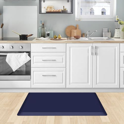 0.8" Thick Kitchen Mat Cushioned Anti Fatigue Rug Comfort Floor Mats (Blue / 39"L x 20"W x 0.8"Th)