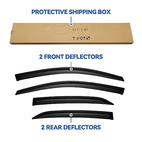 Window Visors Rain Guards for Toyota Corolla 2009 (2009-2013 Toyota Corolla)