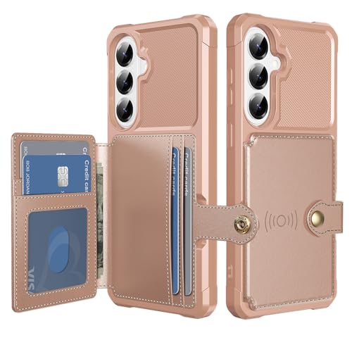 for Samsung Galaxy S26 Card Holder Case (Pink / Galaxy S26)