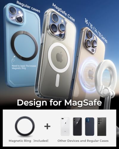 2026 Upgraded for MagSafe Vacuum Car Phone Mount (Pearl White)