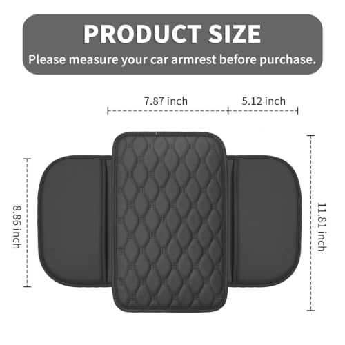 Upgraded Center Console Cover Fit for Subaru Ascent 02 (Fit for Subaru Ascent / #002 Black)