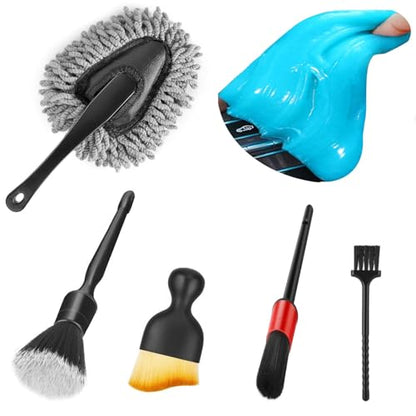 Car Interior Duster Detail Brush Cleaning Gel Kit (Interior-1 Set)