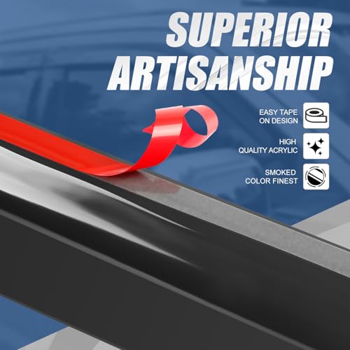2PCS Tape On Window Visors for 2000 (00-07 Chevy Monte Carlo)