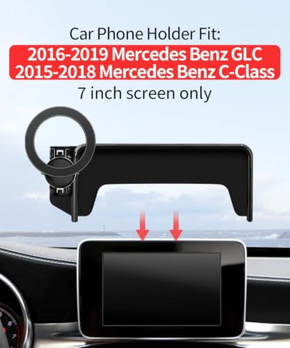 Car Phone Holder for Mercedes (for 16-19 GLC & 15-18 C-Class(7-Inch only))