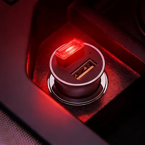 4PCS Mini USB LED Car Light (Red)