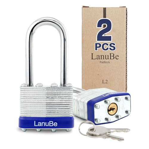 Laminated Keyed Alike Padlock 2 Pack 1.6 (2 pack Blue)