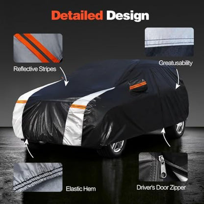 Minivan Car Cover for Chrysler Pacifica 100% Waterproof All Weather (Custom fit Chrysler Pacifica / Minivan car cover)