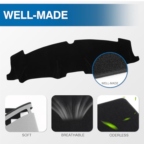 Black Dash Cover Compatible with Ford Bronco Sport 2021 (Bronco Sport 21-24(Black))