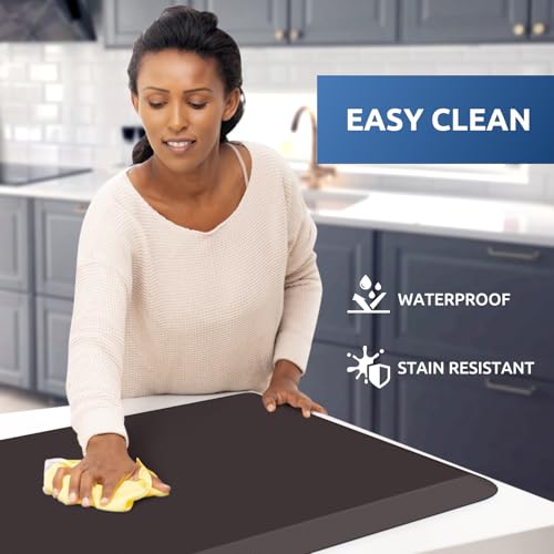 0.8" Thick Kitchen Mat Cushioned Anti Fatigue Rug Comfort Floor Mats (Chocolate / 70"L x 24"W x 0.8"Th)