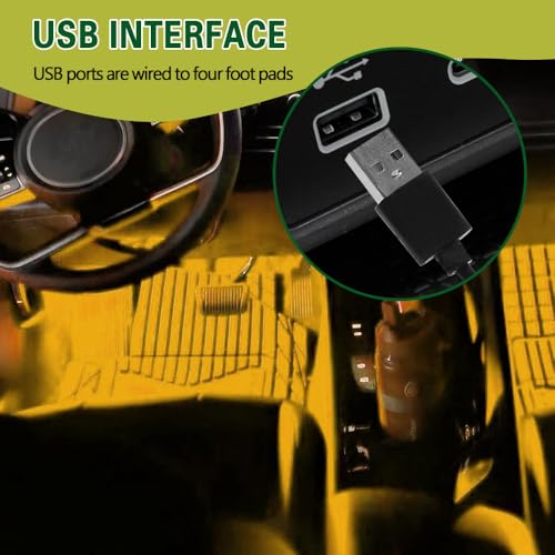 Car Interior LED Lights (Yellow)