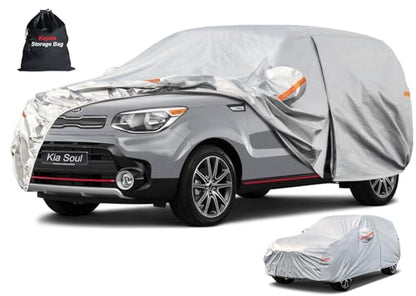 6 Layers Waterproof SUV Car Cover for Kia Soul 2009 (LM-Silver / 53. Custom Fit Kia Soul)