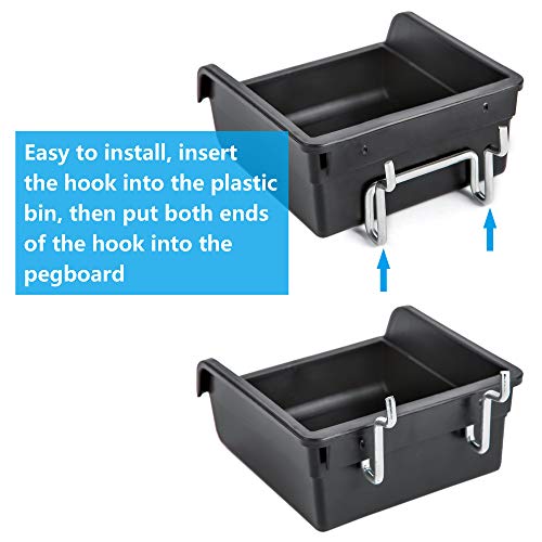 Pegboard Bins with Hooks and Labels (10B)