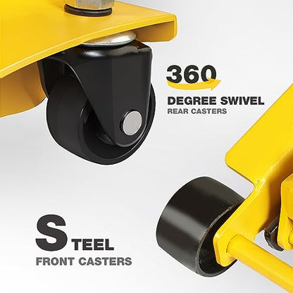 Low Profile Floor Jack with Dual Pumps Quickly Lift Hydraulic Car Jack with Pad (Steel / 4T low profile dual pump)