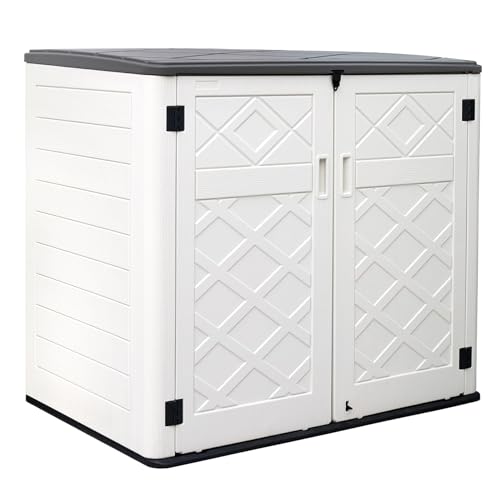 Large Outdoor Storage Shed (White-48 cu ft)
