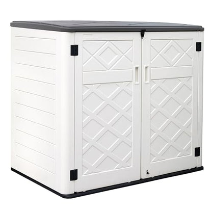 Large Outdoor Storage Shed (White-48 cu ft)