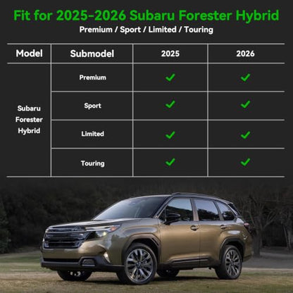 Floor Mats & Cargo Liner for Subaru Forester Hybrid 2026 2025 (26) For Forester 2025-2026 Set (Hybrid))