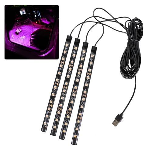 Car LED Strip Light (48 LED,USB / pink purple)