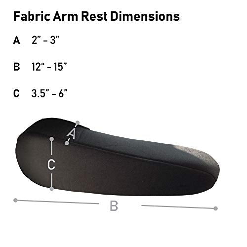 Flat Cloth Fabric Armrest Covers One Pair (Black)