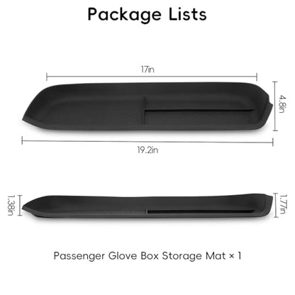 Passenger Storage Organizer Mat Fit for Toyota RAV4 2025 2024 2023 2022 2021 2020 2019 Glove Box Organizer Tray Car Interior Center Console Accessories Silicone Black 1 PC (Fit for 2019-2025 RAV4 Tray Mat)
