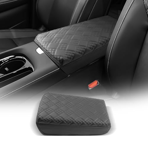 for 2025 2026 Nissan Murano Center Console Cover Armrest Box Cover for Murano (Murano Thickened Black Leather)