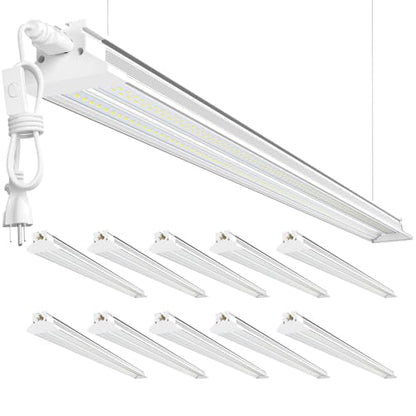 60W Led Shop Lights 4FT Hanging&Surface Mount Linkable 10pack for Shop (4FT-W-60W-10PACK)
