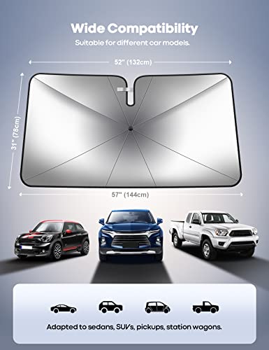 Car Windshield Sunshade Umbrella (Universal (52"x31"))