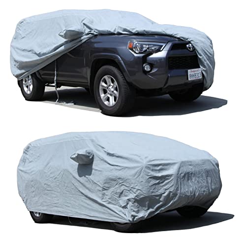 All Weather Waterproof car Cover Good for rain Snow uv Protection dust mid (SEA - (See Size Chart) / GRAY)