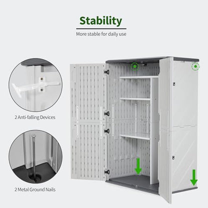 Macrout 50 Cu Ft Outdoor Storage Cabinet with Shelves (Medium)
