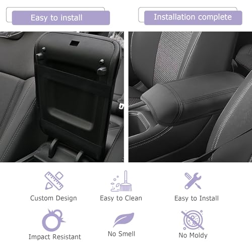 2025 2026 Kicks Center Console Cover Compatible with 2025 2026 Nissan Kicks Accessories 2025 2026 Kicks S (2025 2026 Kicks Thin Black)