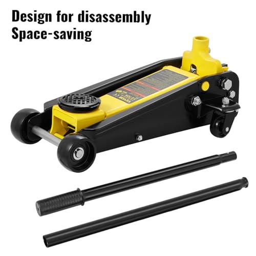 3 Ton Low Profile Floor Jack for All Terrain Vehicles (yellow)