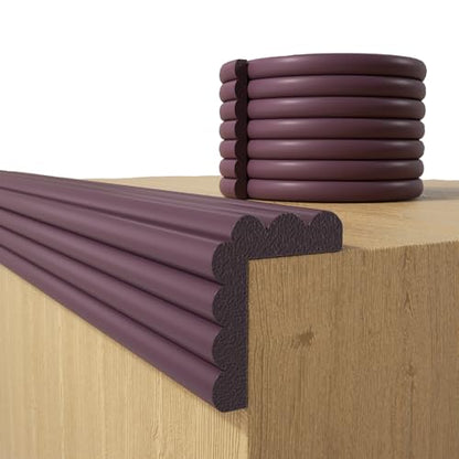 Baby Proofing Wall Corner Protector (Brown / 6.56Ft x 11.8"W x 0.47"Th)