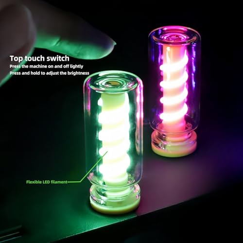 3D Dimmable Touch Control USB Car Interior Lights (Clear-Purple)